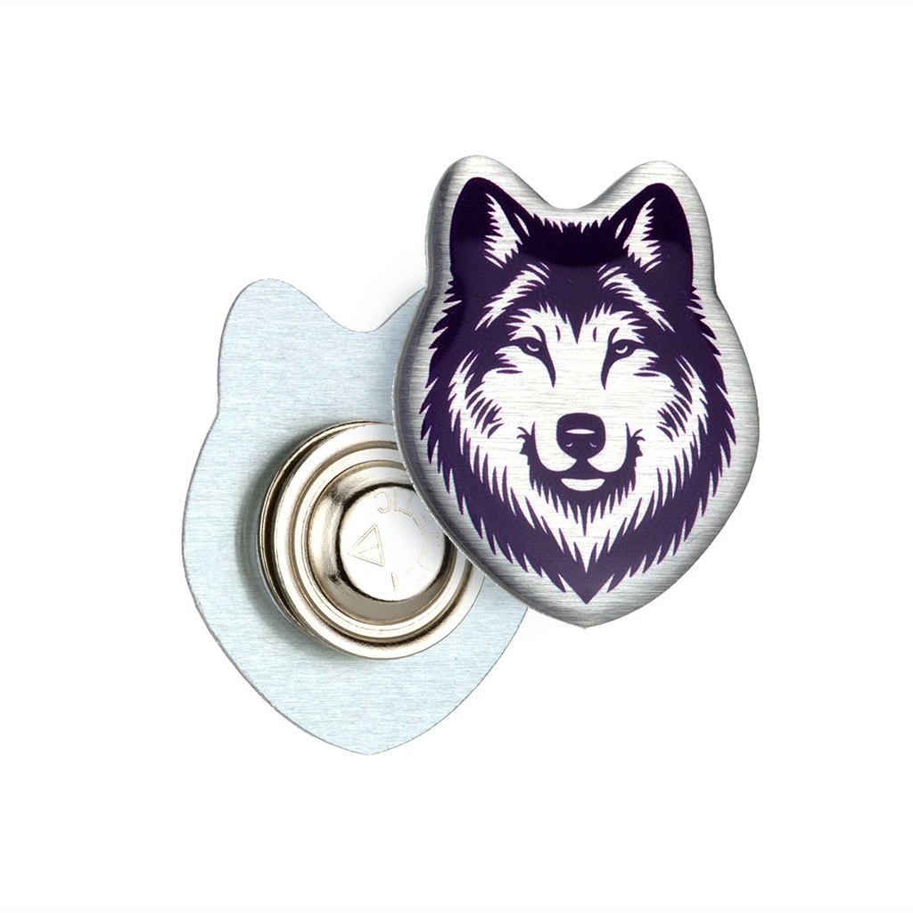 Aluminium Domed Clutch Pin Badge with Magnet Fitting Upto 35x35mm