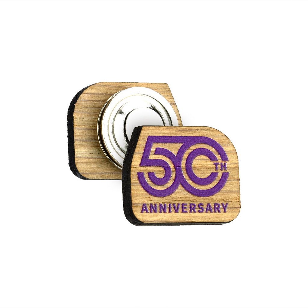 Oak Printed Clutch Pin Badge with Magnet Fitting Upto 25x25mm