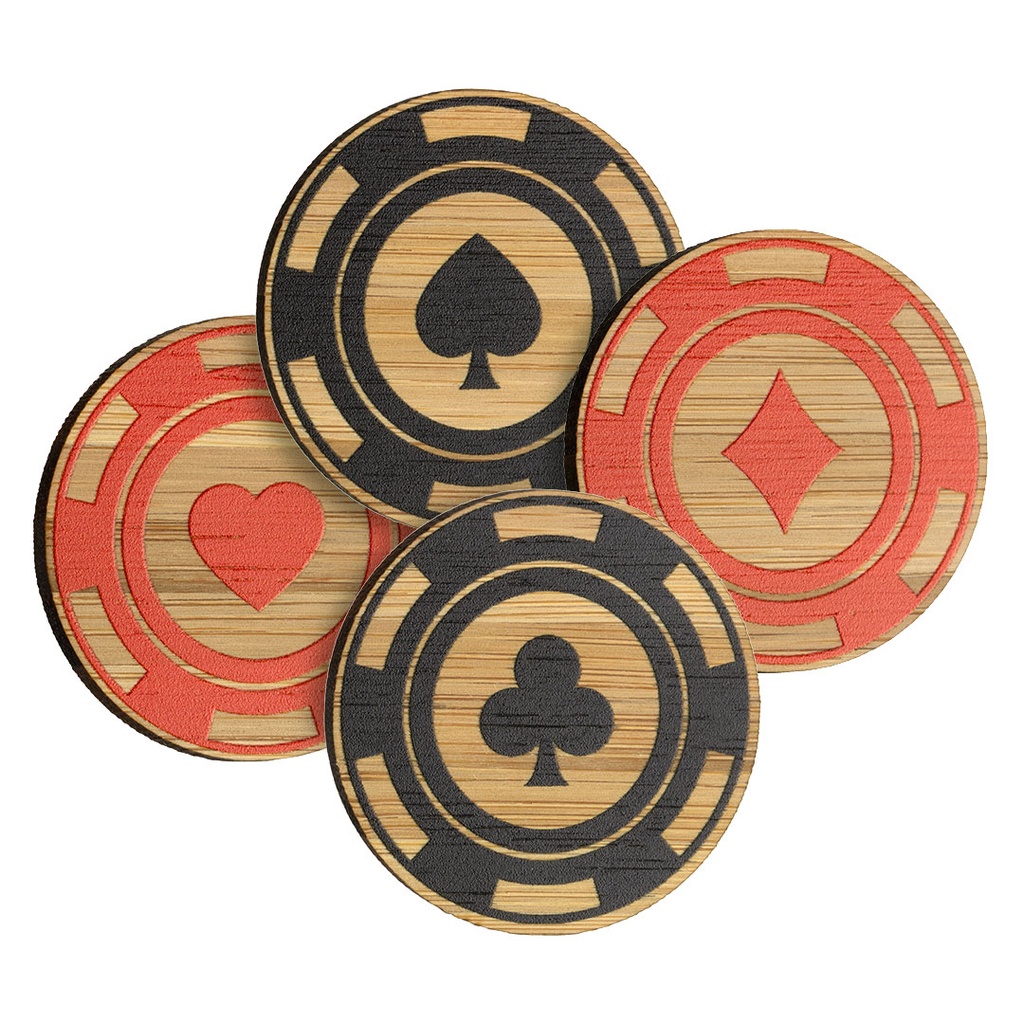 Bamboo Printed Single Sided Token Up to 35x35mm