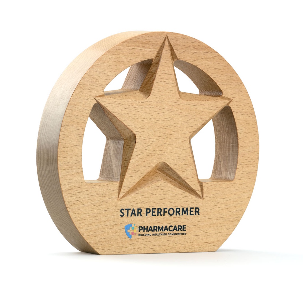 Beech Star Cut Out Award 180mm x 160mm
