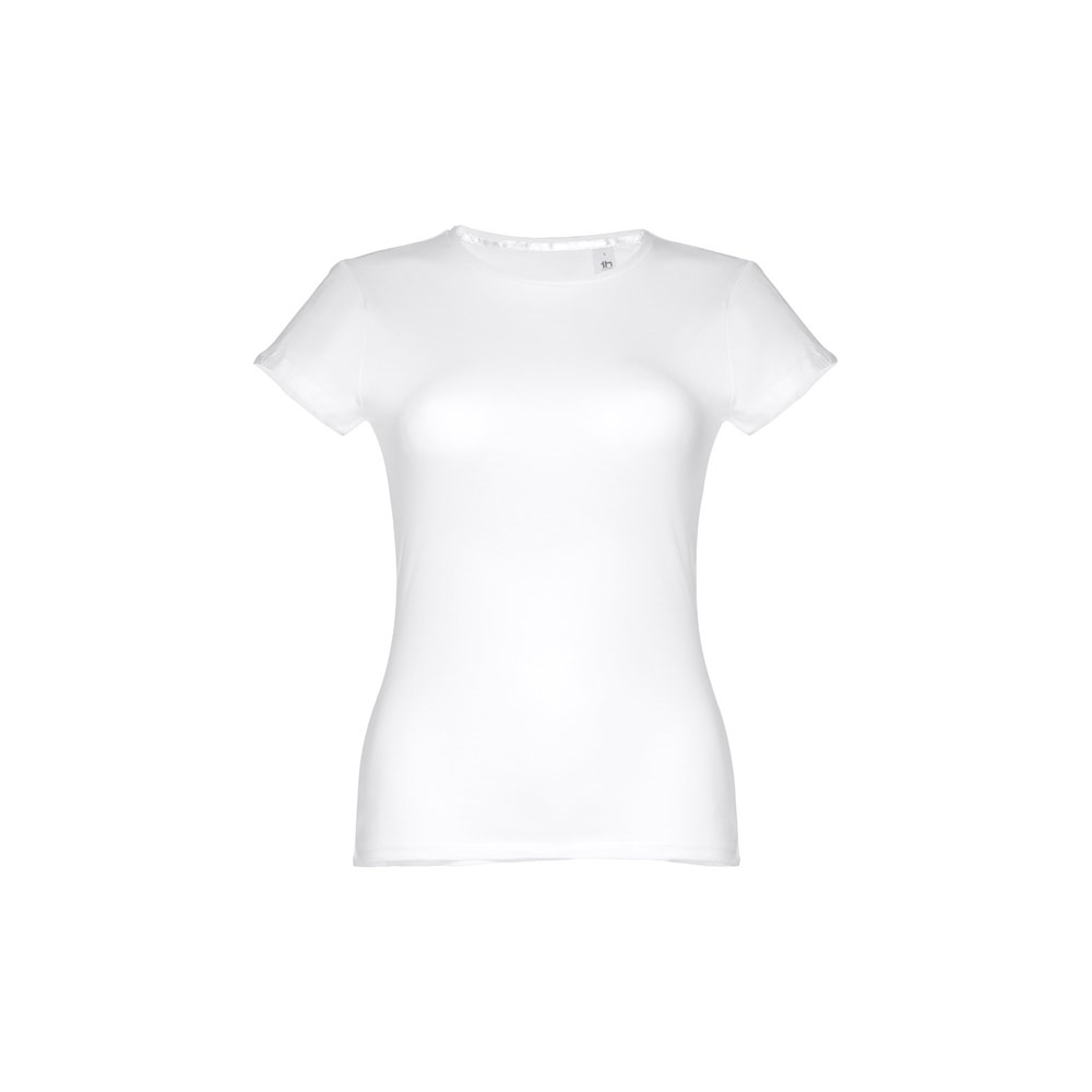 THC SOFIA WH. Women's fitted short sleeve cotton T-shirt. White