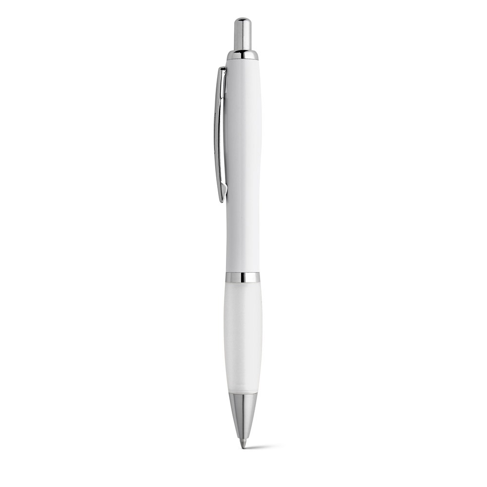 MOVE BK. ABS ball pen with clip and metal trim