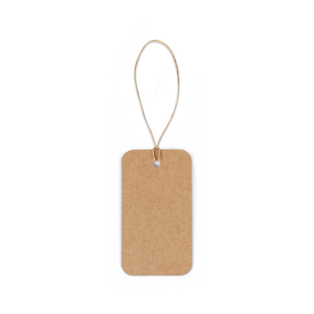LABEL RECTANGULAR. Label made from 100% recycled paper (700 g/m²) in a rectangular shape