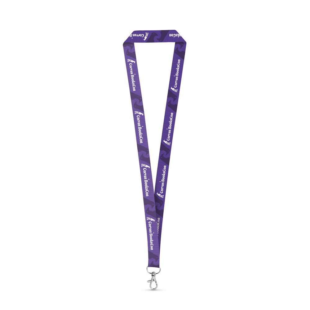 WINDSOR. SET Lanyard SUBLIMATION Long II (20 mm) in recycled polyester (100% rPET) with Hook Trigger Snap 20 mm