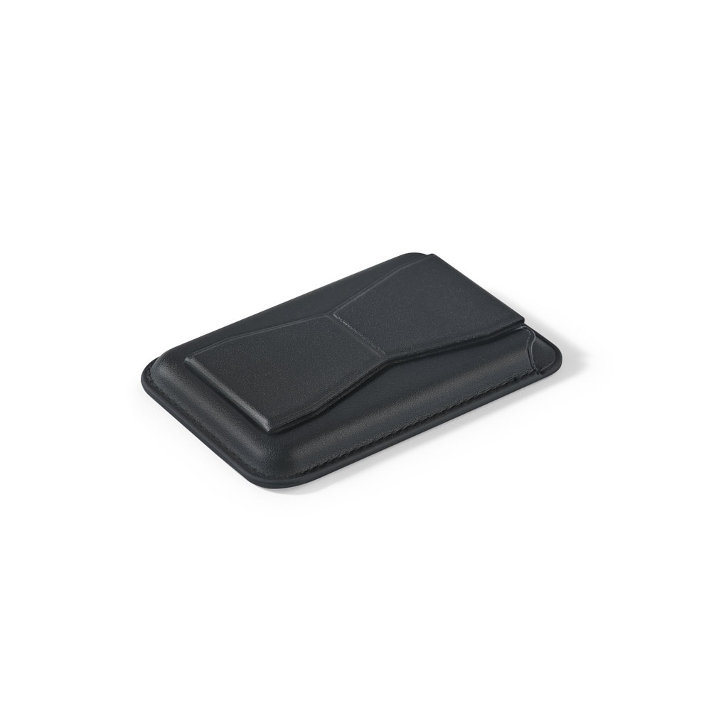 CONNOR. Magnetic PU card holder that attaches easily to the back of your mobile phone, with RFID blocking