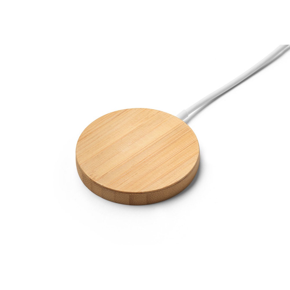 DAIMLER. 15W superfast wireless magnetic charger in bamboo