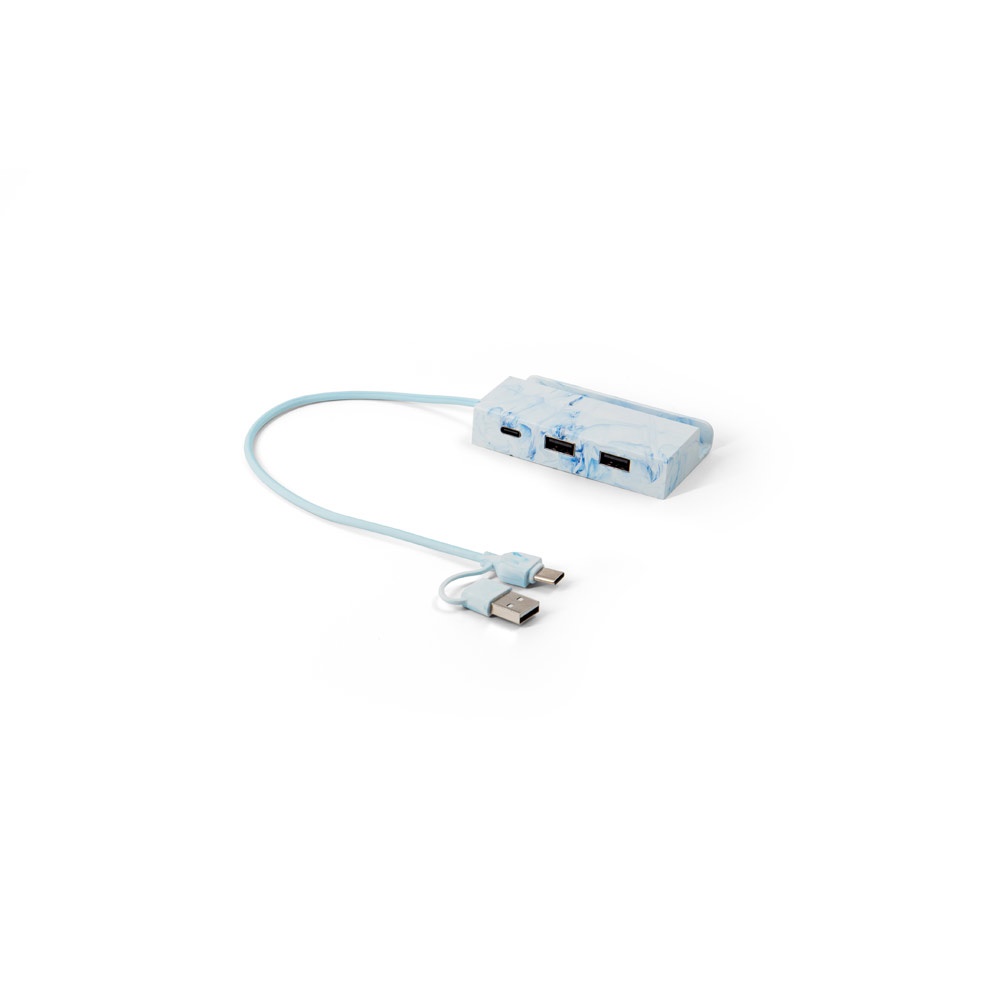BERNERS HUB. Recycled PET (100% rPET) hub with main inputs and outputs