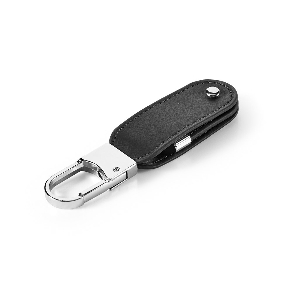 BRAGG 8GB. USB memory with 8GB in PU and with carabiner clip