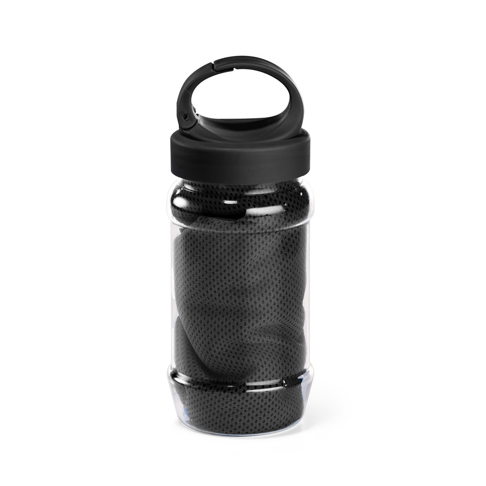 ARTX PLUS. Set with a PP and PET bottle and a polyamide and polyester sports towel