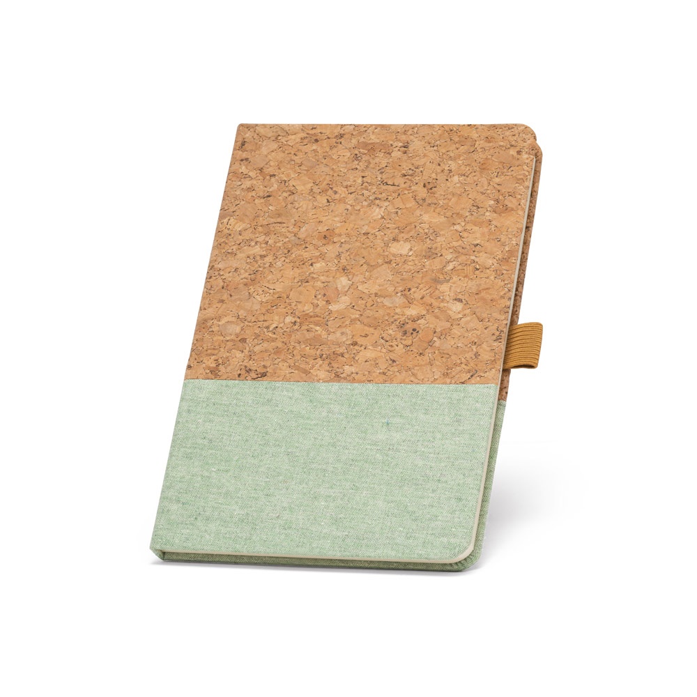 KLEE II. A5 notebook in cork and linen with lined sheets