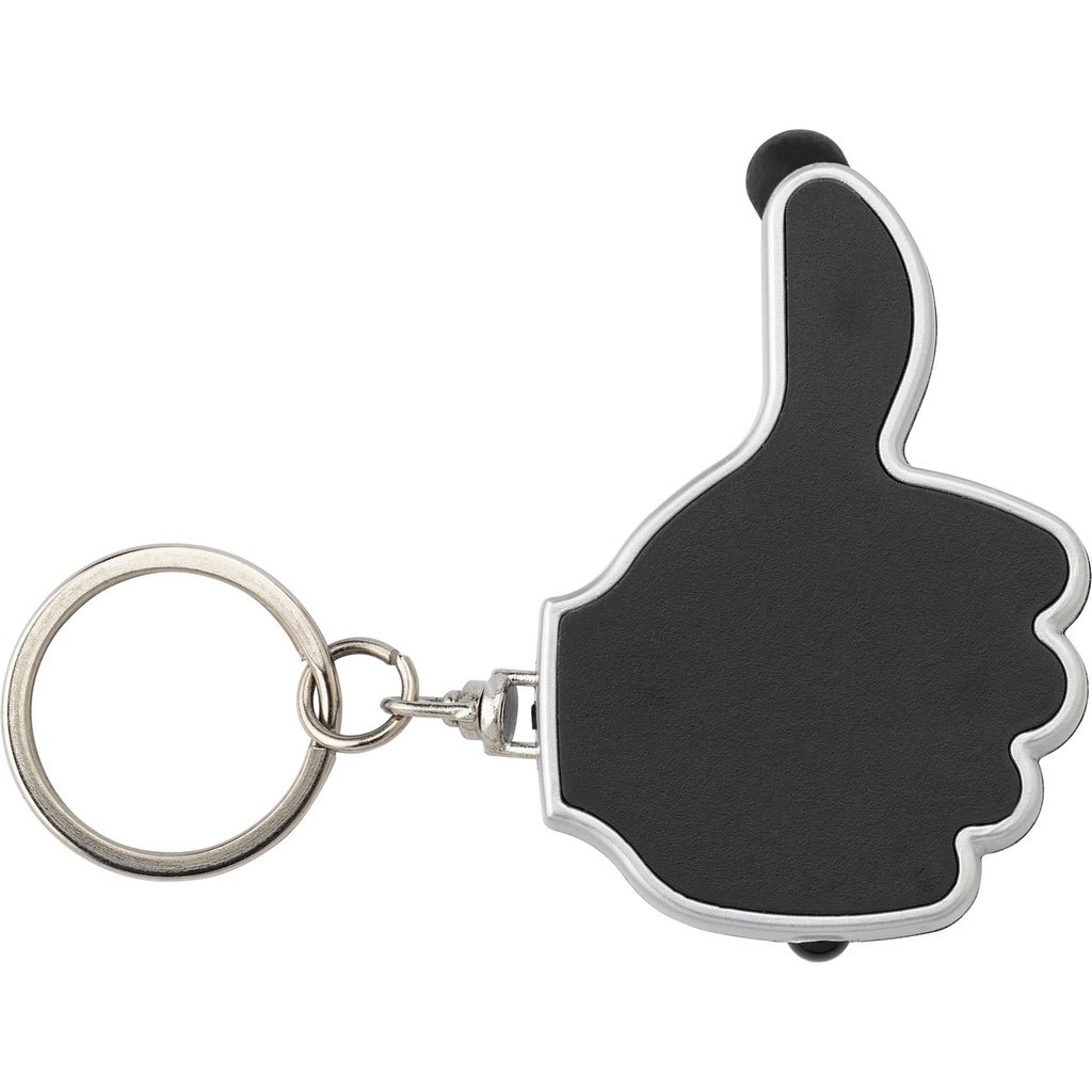 Torch with stylus on a keyring