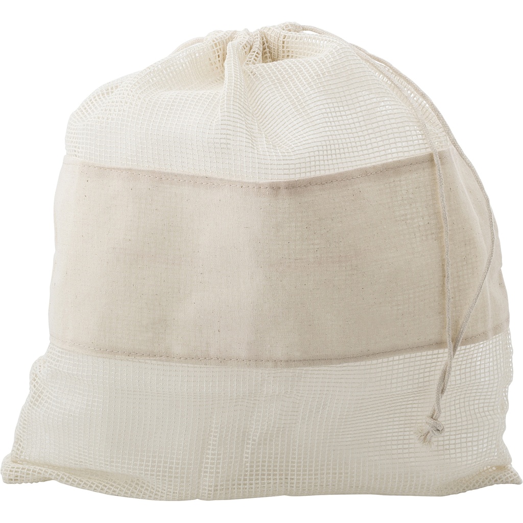 Natural cotton drawstring mesh bags