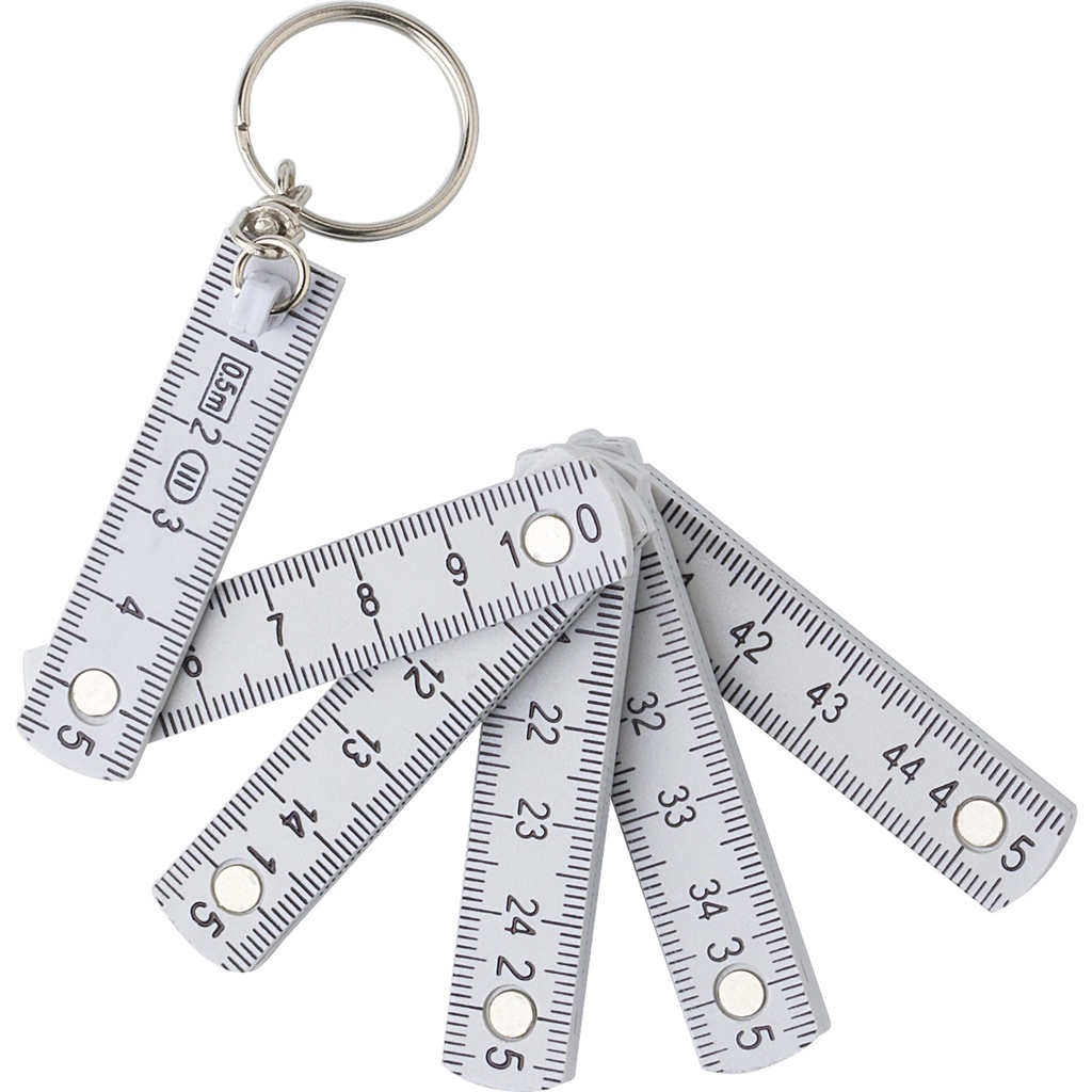 Folding ruler keyring