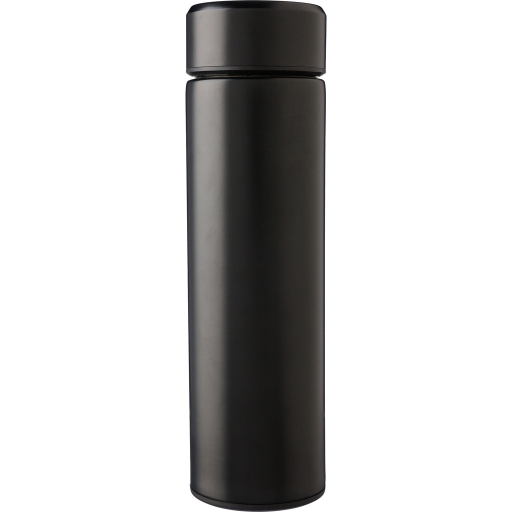 Stainless steel double walled flask with tea strainer (425ml)