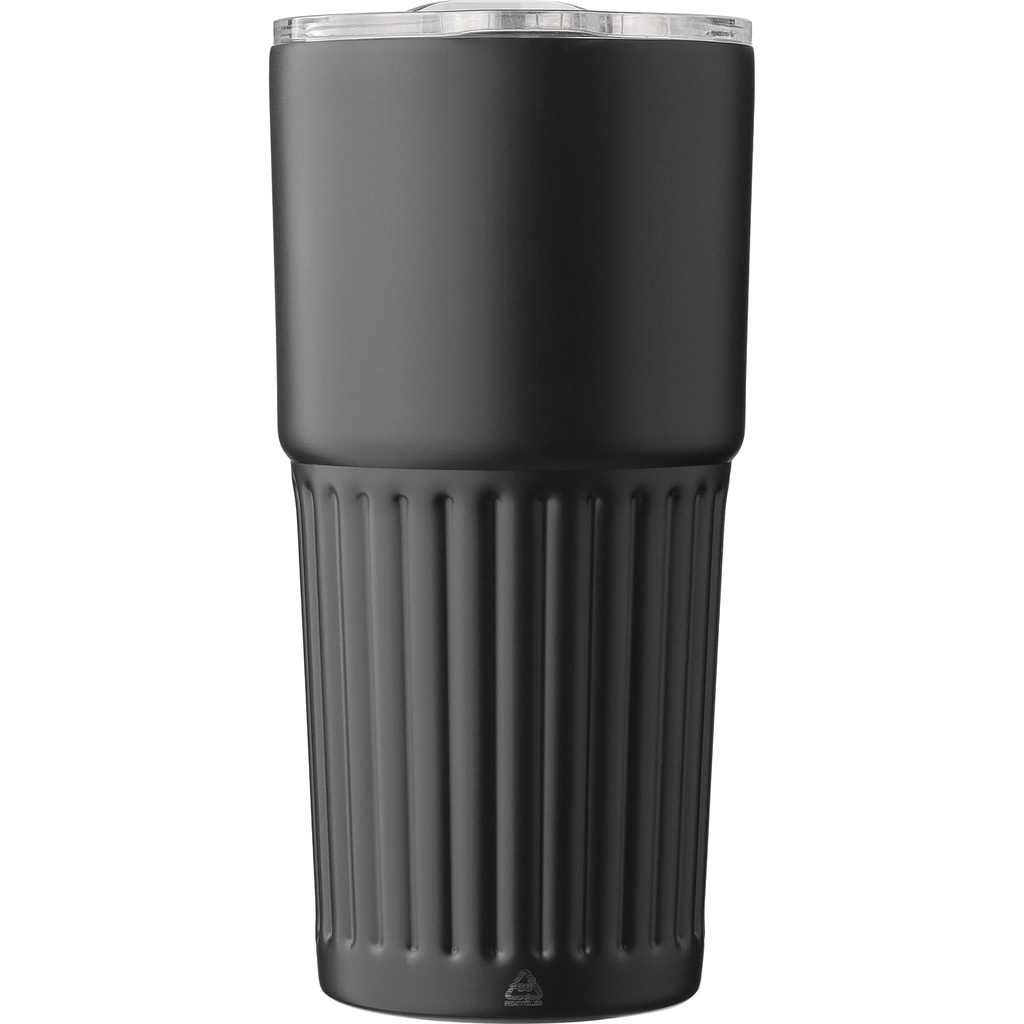 Recycled stainless steel double walled drinking mug (500ml)