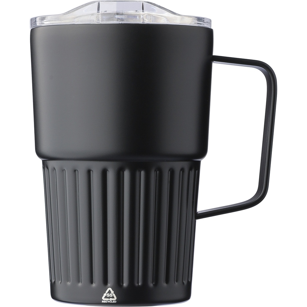 Recycled stainless steel double walled travel mug (450ml)