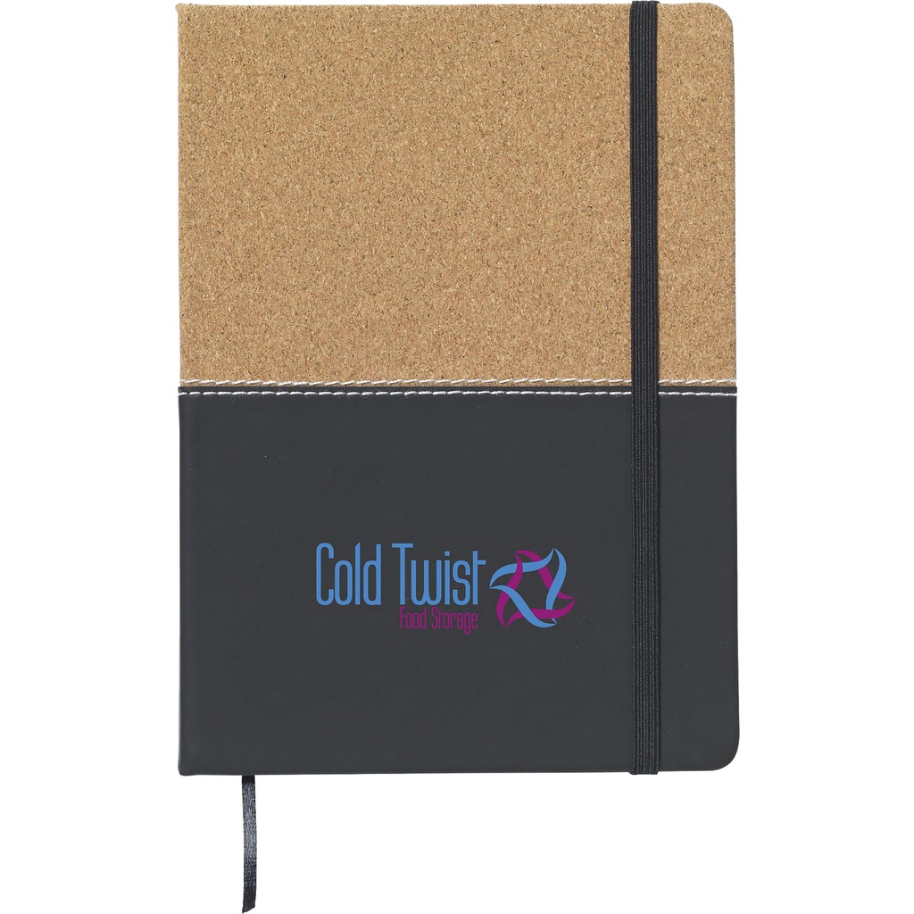 Cork and imitation leather notebook