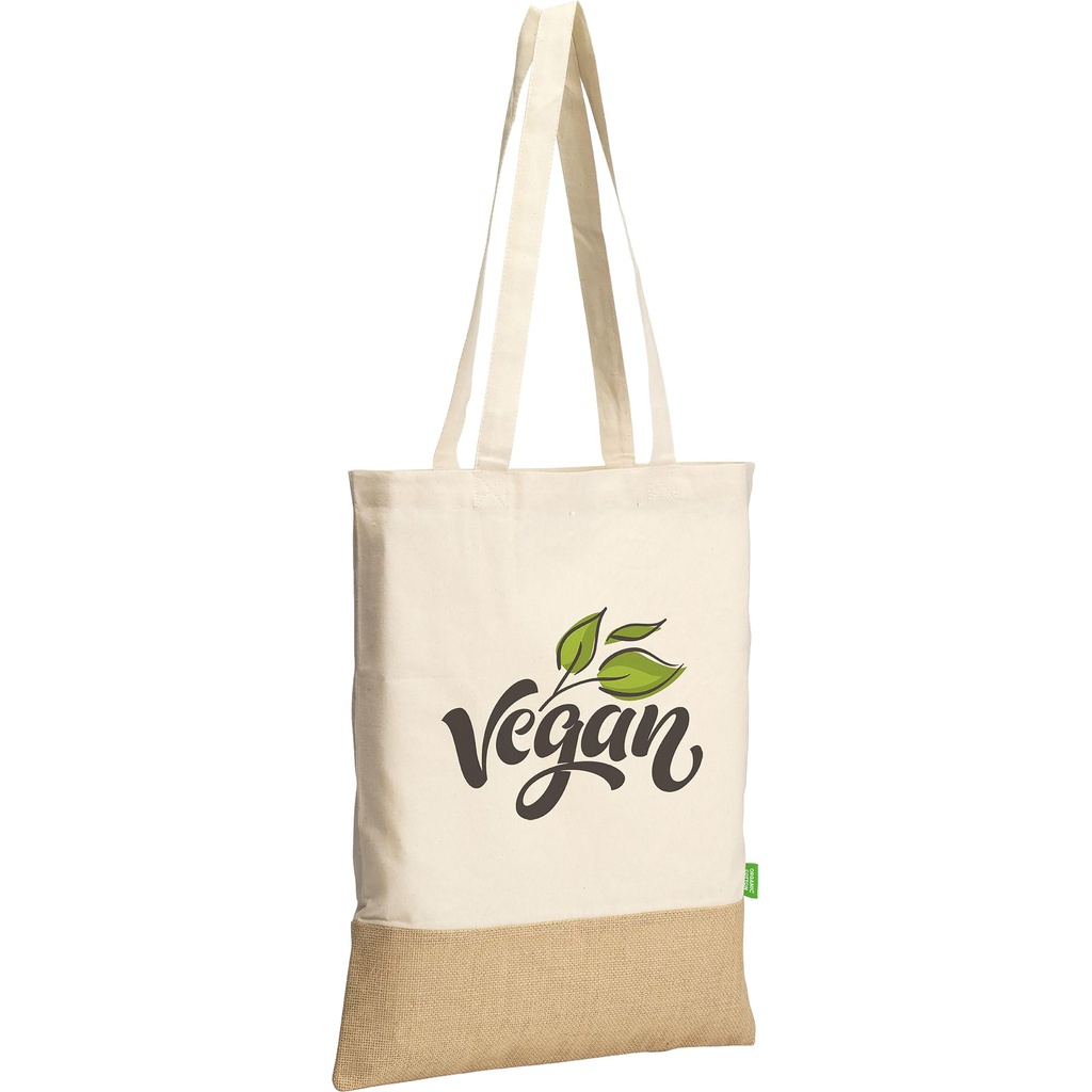 Organic cotton and jute bag (160gsm/4.72oz)