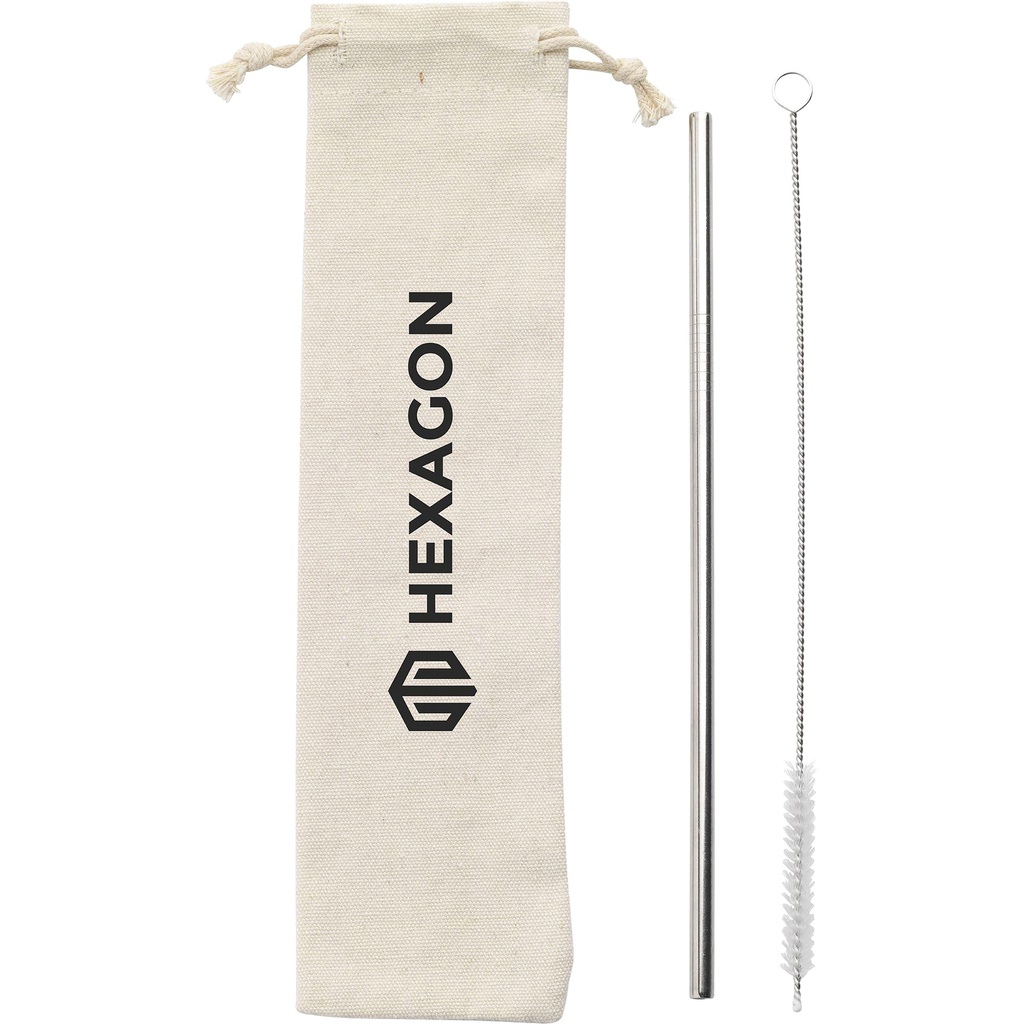 Reusable straw set