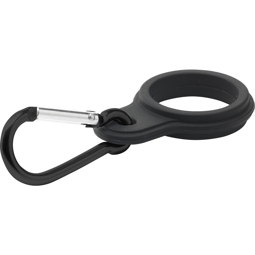 Carabiner carrying loop for drinking bottle