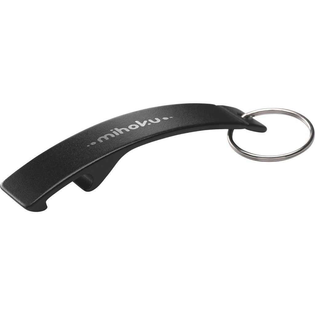 Recycled aluminium bottle opener keyring