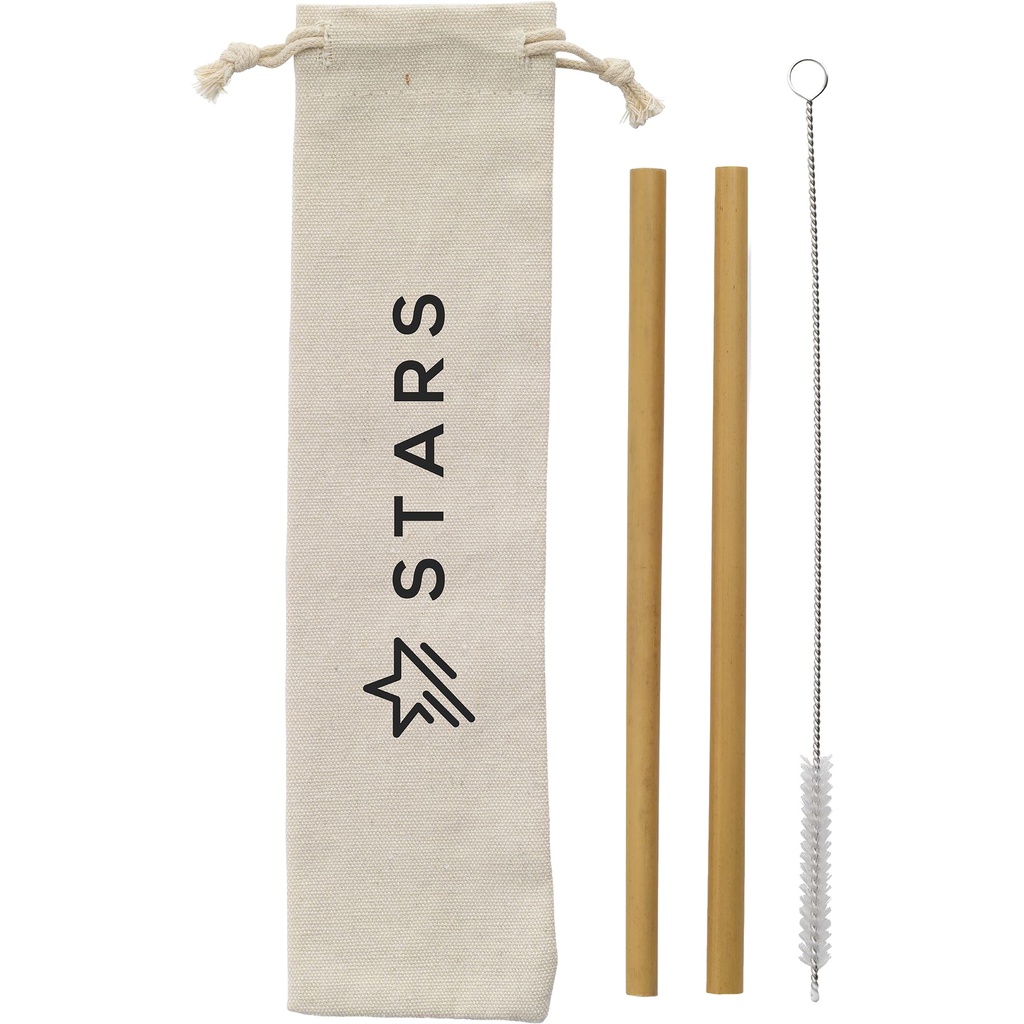 Bamboo straw set