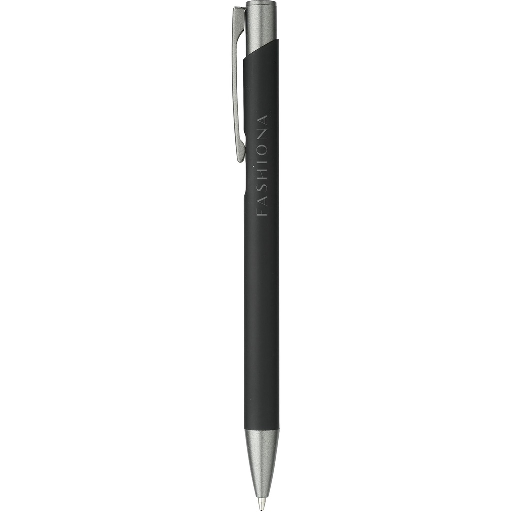 Ebony soft touch recycled aluminium ballpen