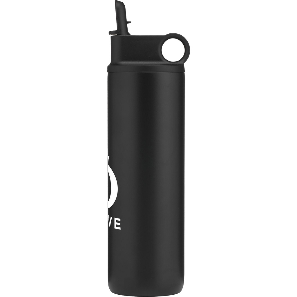 Recycled stainless steel bottle with straw (800ml)