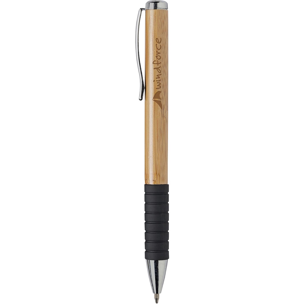 Bamboo ballpen with rubber non-slip grip