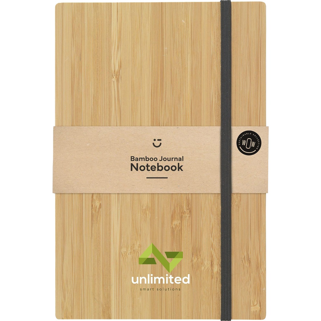 Bamboo notebook with naked spine (approx A5)