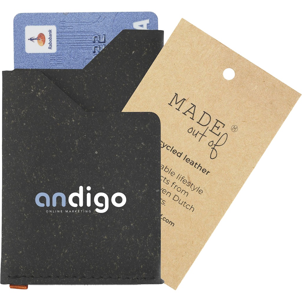 Made recycled leather card holder