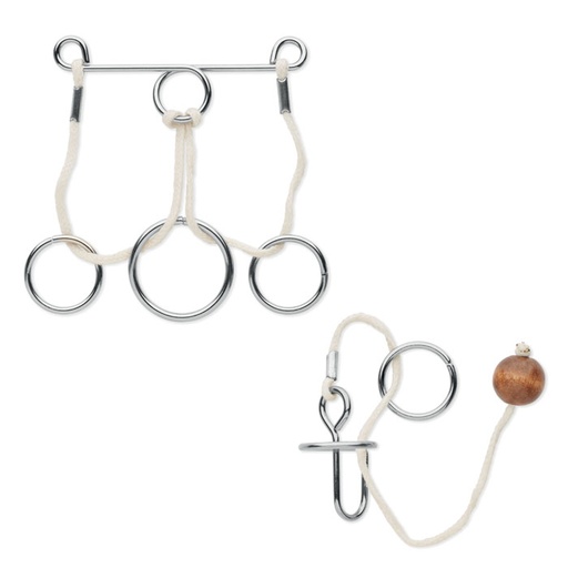 [MO2075-14] Set Of 2 Metal Brain Teasers