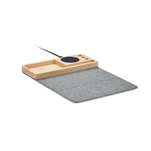 [MO2281-40] Wireless Charger In Bamboo 15W