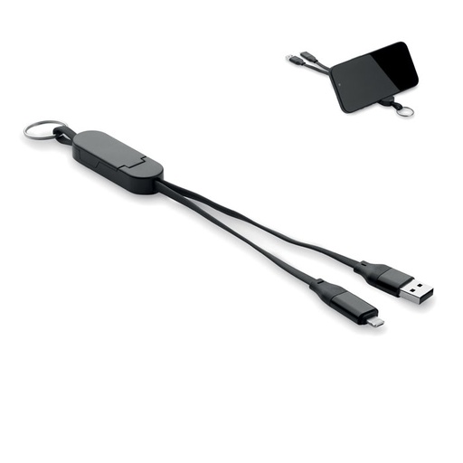 60W Cable Keyring Recycled Abs