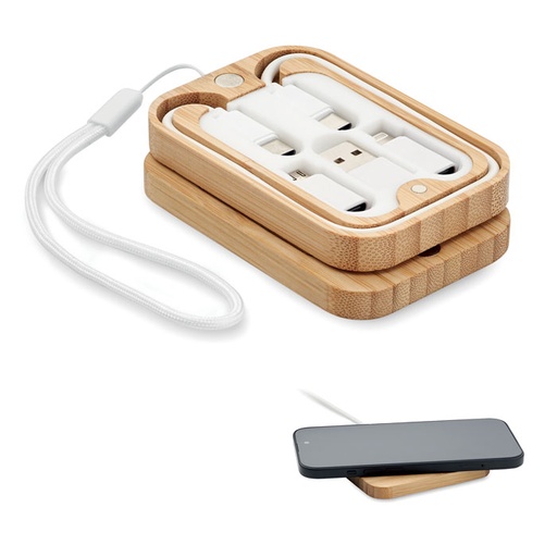 [MO2450-40] 15W Wireless Charger In Bamboo
