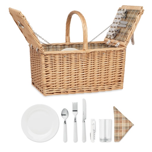 [MO6194-40] Wicker Picnic Basket 4 People