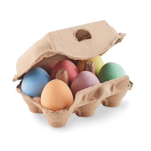 [MO6479-13] 6 Chalk Eggs In Box