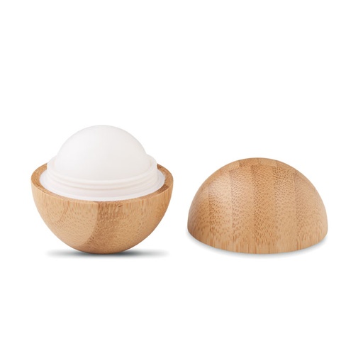 [MO6753-40] Lip Balm In Round Bamboo Case