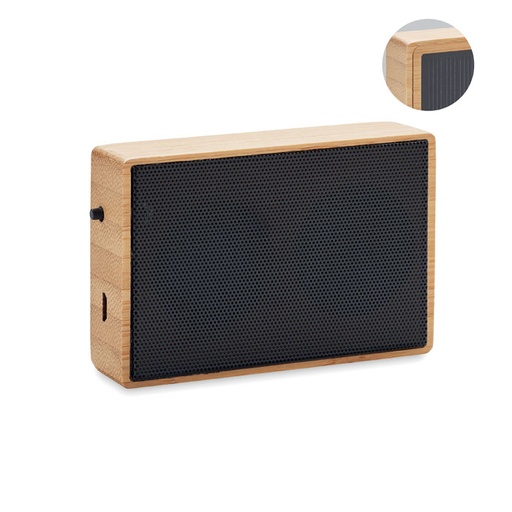 [MO6838-40] Solar Bamboo Wireless Speaker