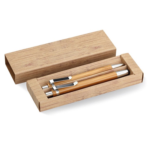 [MO8111-40] Bamboo Pen And Pencil Set