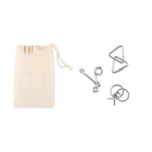 [MO9191-13] Set Of 3 Metal Brain Teasers