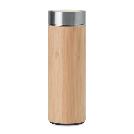 [MO9421] Double Wall Bamboo Flask 400Ml