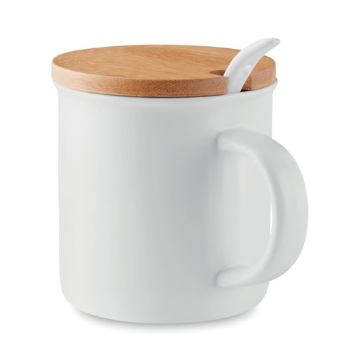 [MO9708-06] Porcelain Mug With Spoon