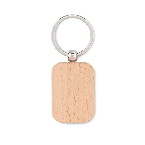 [MO9774-40] Rectangular Wooden Key Ring