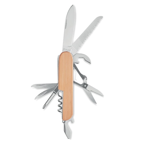 [MO9934-40] Multi Tool Pocket Knife Bamboo