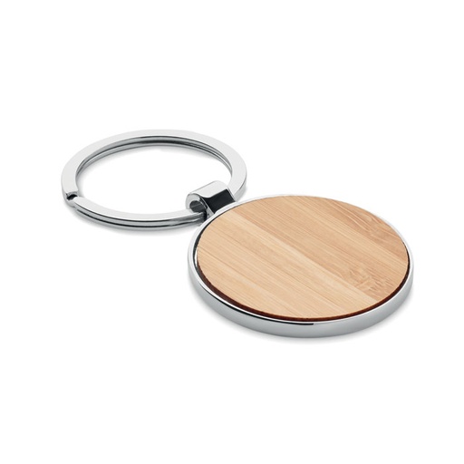 [MO9948-40] Round Key Ring Metal Bamboo