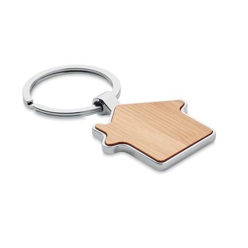 [MO9949-40] House Key Ring Metal Bamboo