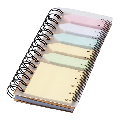 [10673600] Spinner spiral notebook with coloured sticky notes