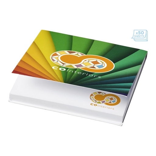 [21098002] Sticky-Mate® soft cover squared sticky notes 75x75mm