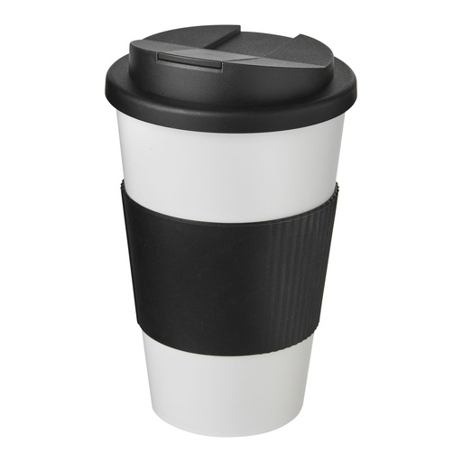 Americano® 350 ml tumbler with grip & spill-proof lid